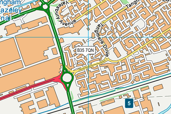 B35 7QN map - OS VectorMap District (Ordnance Survey) B35 7QN map - OS VectorMap District (Ordnance Survey)