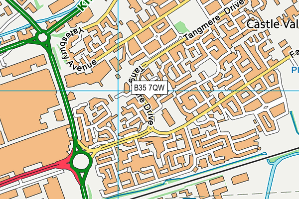 B35 7QW map - OS VectorMap District (Ordnance Survey) B35 7QW map - OS VectorMap District (Ordnance Survey)