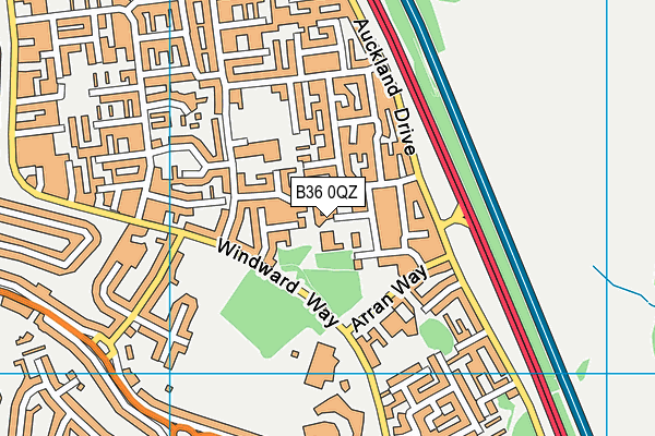 B36 0QZ map - OS VectorMap District (Ordnance Survey) B36 0QZ map - OS VectorMap District (Ordnance Survey)