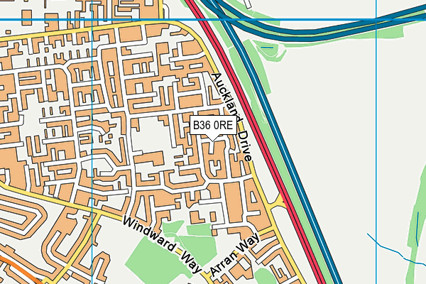 B36 0RE map - OS VectorMap District (Ordnance Survey) B36 0RE map - OS VectorMap District (Ordnance Survey)