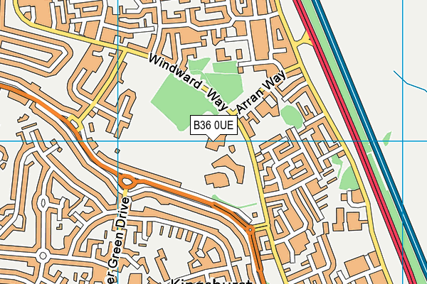 B36 0UE map - OS VectorMap District (Ordnance Survey) B36 0UE map - OS VectorMap District (Ordnance Survey)