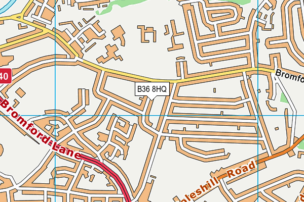 B36 8HQ map - OS VectorMap District (Ordnance Survey) B36 8HQ map - OS VectorMap District (Ordnance Survey)