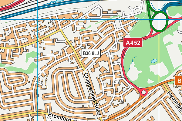 B36 8LJ map - OS VectorMap District (Ordnance Survey) B36 8LJ map - OS VectorMap District (Ordnance Survey)