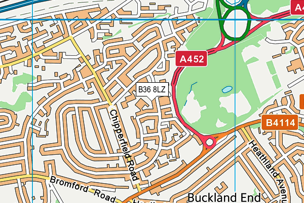 B36 8LZ map - OS VectorMap District (Ordnance Survey) B36 8LZ map - OS VectorMap District (Ordnance Survey)