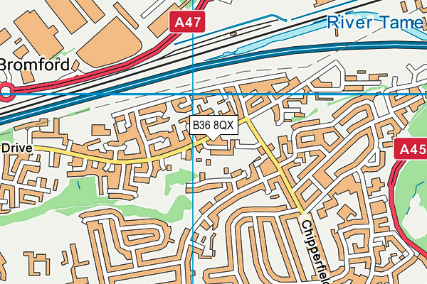 B36 8QX map - OS VectorMap District (Ordnance Survey) B36 8QX map - OS VectorMap District (Ordnance Survey)