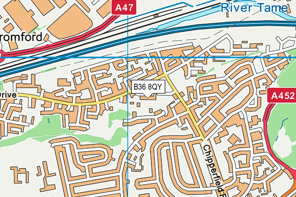 B36 8QY map - OS VectorMap District (Ordnance Survey) B36 8QY map - OS VectorMap District (Ordnance Survey)