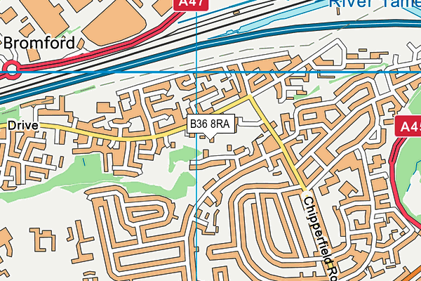 B36 8RA map - OS VectorMap District (Ordnance Survey) B36 8RA map - OS VectorMap District (Ordnance Survey)