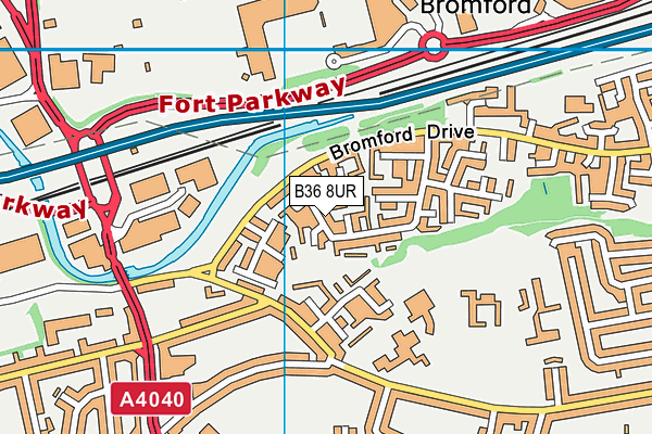 B36 8UR map - OS VectorMap District (Ordnance Survey) B36 8UR map - OS VectorMap District (Ordnance Survey)