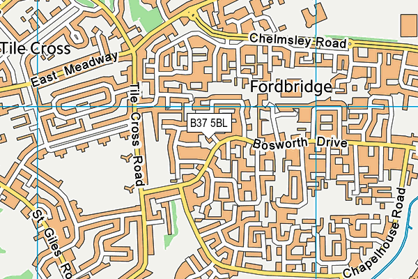 B37 5BL map - OS VectorMap District (Ordnance Survey) B37 5BL map - OS VectorMap District (Ordnance Survey)
