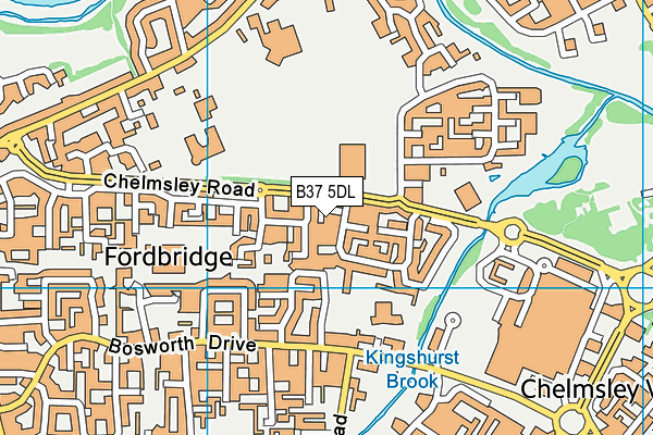 B37 5DL map - OS VectorMap District (Ordnance Survey) B37 5DL map - OS VectorMap District (Ordnance Survey)