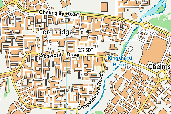 B37 5DT map - OS VectorMap District (Ordnance Survey) B37 5DT map - OS VectorMap District (Ordnance Survey)