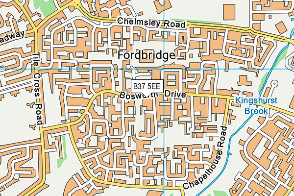 B37 5EE map - OS VectorMap District (Ordnance Survey) B37 5EE map - OS VectorMap District (Ordnance Survey)