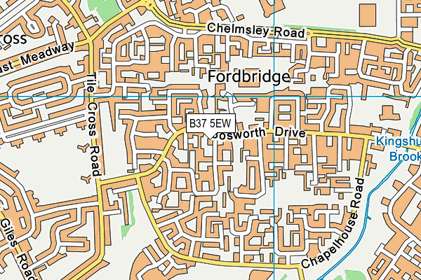 B37 5EW map - OS VectorMap District (Ordnance Survey) B37 5EW map - OS VectorMap District (Ordnance Survey)