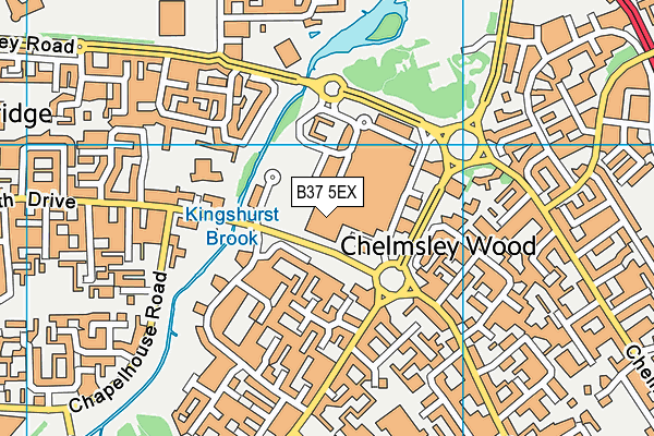 B37 5EX map - OS VectorMap District (Ordnance Survey) B37 5EX map - OS VectorMap District (Ordnance Survey)