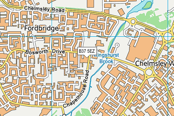 B37 5EZ map - OS VectorMap District (Ordnance Survey) B37 5EZ map - OS VectorMap District (Ordnance Survey)