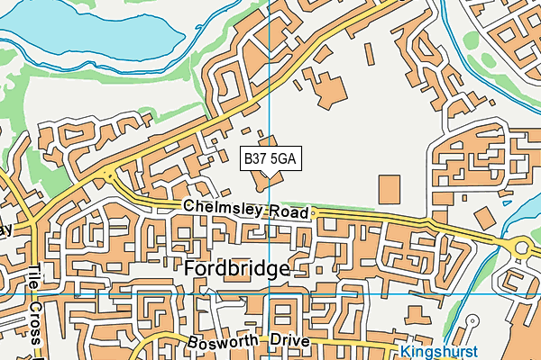 B37 5GA map - OS VectorMap District (Ordnance Survey)