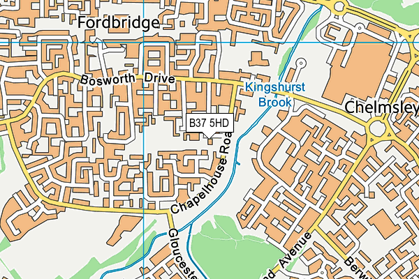 B37 5HD map - OS VectorMap District (Ordnance Survey) B37 5HD map - OS VectorMap District (Ordnance Survey)