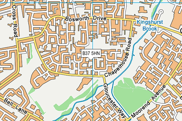 B37 5HN map - OS VectorMap District (Ordnance Survey) B37 5HN map - OS VectorMap District (Ordnance Survey)