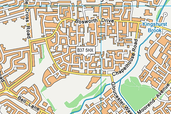 B37 5HX map - OS VectorMap District (Ordnance Survey) B37 5HX map - OS VectorMap District (Ordnance Survey)