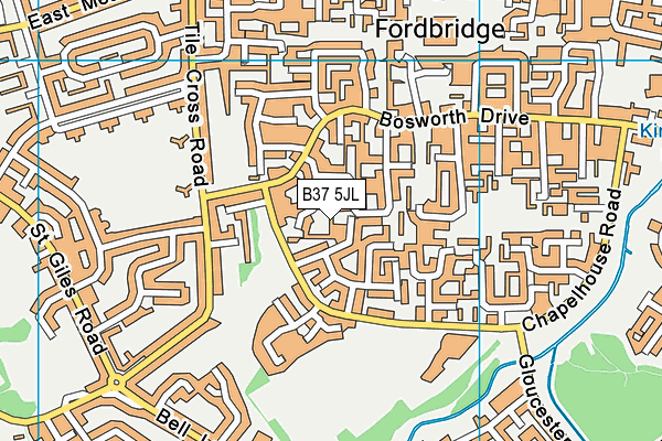 B37 5JL map - OS VectorMap District (Ordnance Survey) B37 5JL map - OS VectorMap District (Ordnance Survey)