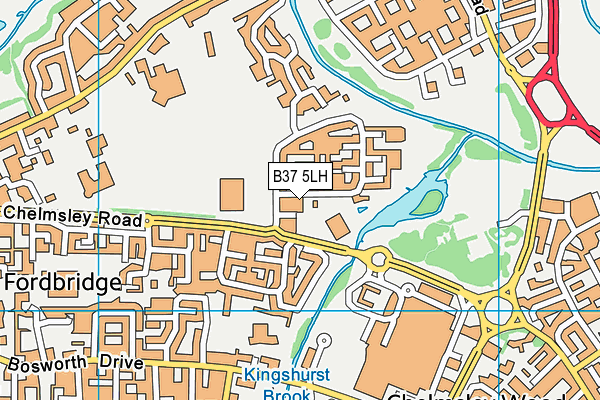 B37 5LH map - OS VectorMap District (Ordnance Survey) B37 5LH map - OS VectorMap District (Ordnance Survey)