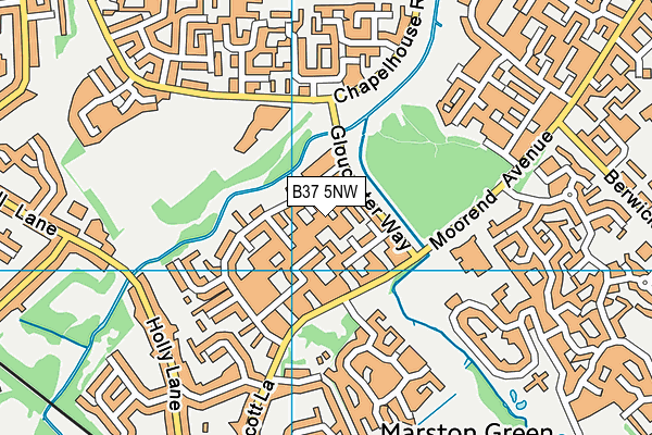 B37 5NW map - OS VectorMap District (Ordnance Survey) B37 5NW map - OS VectorMap District (Ordnance Survey)