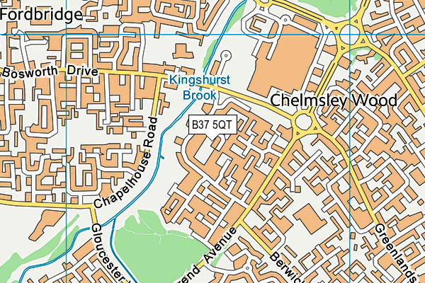 B37 5QT map - OS VectorMap District (Ordnance Survey) B37 5QT map - OS VectorMap District (Ordnance Survey)