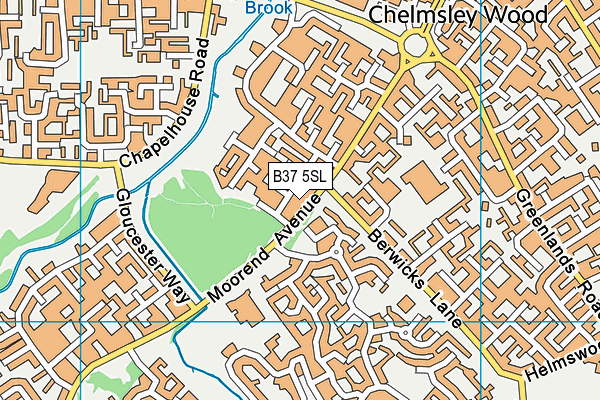 B37 5SL map - OS VectorMap District (Ordnance Survey) B37 5SL map - OS VectorMap District (Ordnance Survey)