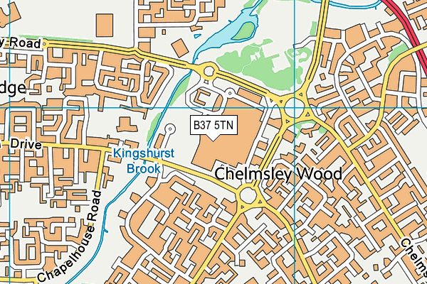 B37 5TN map - OS VectorMap District (Ordnance Survey) B37 5TN map - OS VectorMap District (Ordnance Survey)