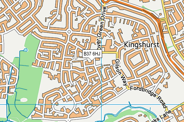 B37 6HJ map - OS VectorMap District (Ordnance Survey) B37 6HJ map - OS VectorMap District (Ordnance Survey)