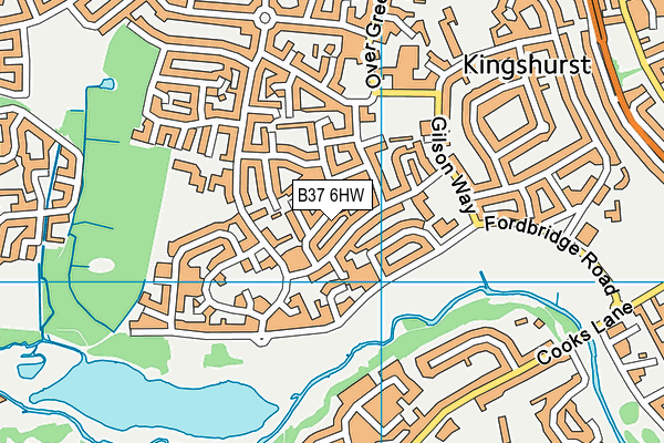 B37 6HW map - OS VectorMap District (Ordnance Survey) B37 6HW map - OS VectorMap District (Ordnance Survey)