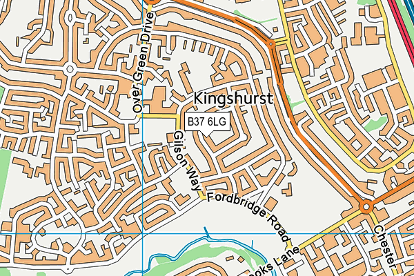 B37 6LG map - OS VectorMap District (Ordnance Survey) B37 6LG map - OS VectorMap District (Ordnance Survey)