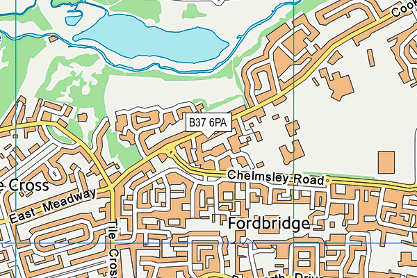 B37 6PA map - OS VectorMap District (Ordnance Survey) B37 6PA map - OS VectorMap District (Ordnance Survey)