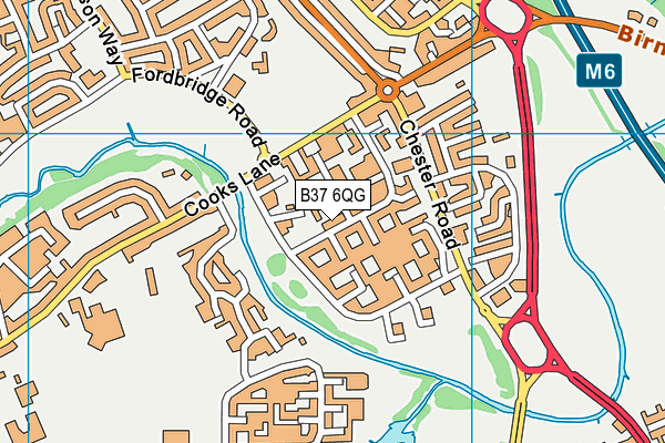 B37 6QG map - OS VectorMap District (Ordnance Survey) B37 6QG map - OS VectorMap District (Ordnance Survey)