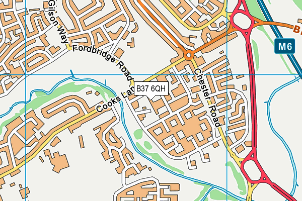 B37 6QH map - OS VectorMap District (Ordnance Survey) B37 6QH map - OS VectorMap District (Ordnance Survey)