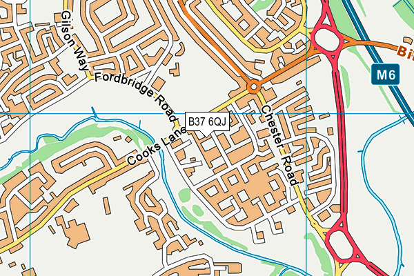 B37 6QJ map - OS VectorMap District (Ordnance Survey) B37 6QJ map - OS VectorMap District (Ordnance Survey)