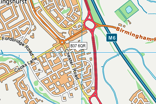 B37 6QR map - OS VectorMap District (Ordnance Survey) B37 6QR map - OS VectorMap District (Ordnance Survey)