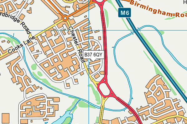 B37 6QY map - OS VectorMap District (Ordnance Survey) B37 6QY map - OS VectorMap District (Ordnance Survey)