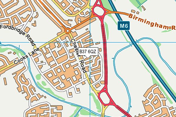 B37 6QZ map - OS VectorMap District (Ordnance Survey) B37 6QZ map - OS VectorMap District (Ordnance Survey)