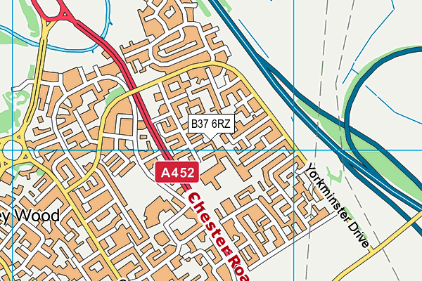 B37 6RZ map - OS VectorMap District (Ordnance Survey) B37 6RZ map - OS VectorMap District (Ordnance Survey)