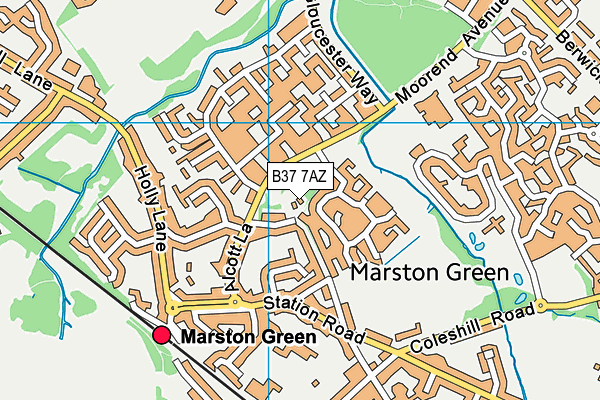 B37 7AZ map - OS VectorMap District (Ordnance Survey) B37 7AZ map - OS VectorMap District (Ordnance Survey)