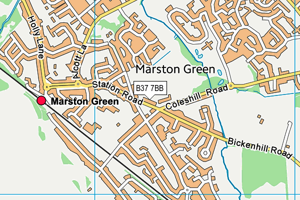 B37 7BB map - OS VectorMap District (Ordnance Survey) B37 7BB map - OS VectorMap District (Ordnance Survey)
