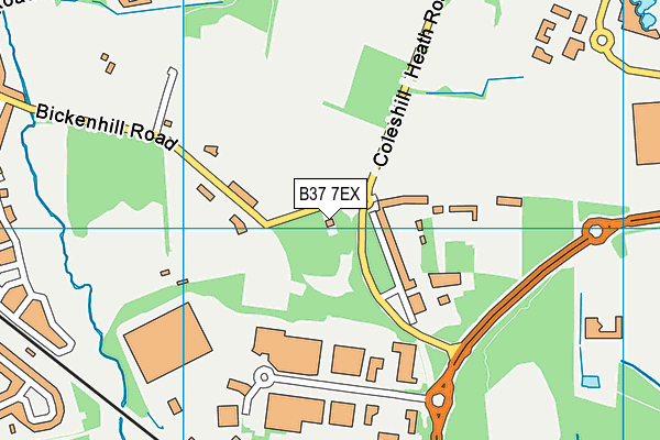 B37 7EX map - OS VectorMap District (Ordnance Survey) B37 7EX map - OS VectorMap District (Ordnance Survey)