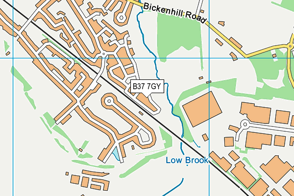 B37 7GY map - OS VectorMap District (Ordnance Survey) B37 7GY map - OS VectorMap District (Ordnance Survey)