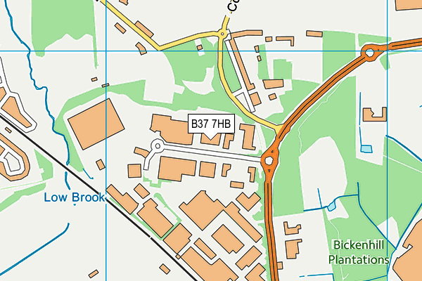 B37 7HB map - OS VectorMap District (Ordnance Survey) B37 7HB map - OS VectorMap District (Ordnance Survey)