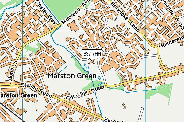 B37 7HH map - OS VectorMap District (Ordnance Survey) B37 7HH map - OS VectorMap District (Ordnance Survey)