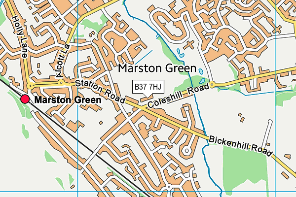 B37 7HJ map - OS VectorMap District (Ordnance Survey) B37 7HJ map - OS VectorMap District (Ordnance Survey)