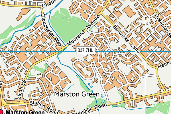 B37 7HL map - OS VectorMap District (Ordnance Survey) B37 7HL map - OS VectorMap District (Ordnance Survey)