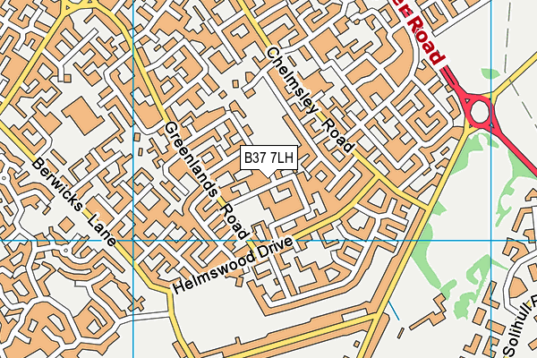 B37 7LH map - OS VectorMap District (Ordnance Survey) B37 7LH map - OS VectorMap District (Ordnance Survey)