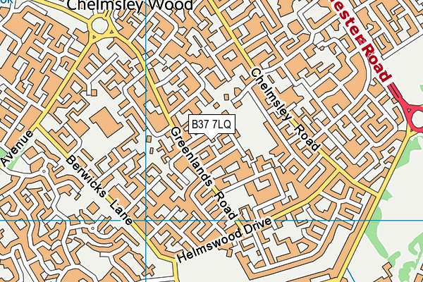 B37 7LQ map - OS VectorMap District (Ordnance Survey) B37 7LQ map - OS VectorMap District (Ordnance Survey)